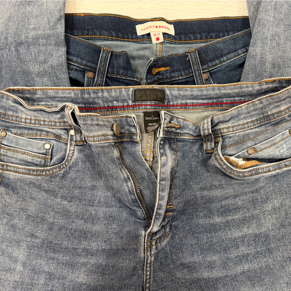 Lucky Brand Two-Tone Blue Denim  and steves Jeans bundle
